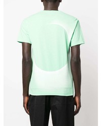 T-shirt à col rond imprimé vert menthe Stone Island