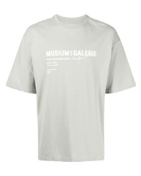 T-shirt à col rond imprimé vert menthe Musium Div.