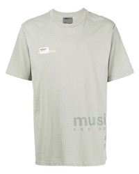 T-shirt à col rond imprimé vert menthe Musium Div.