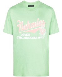 T-shirt à col rond imprimé vert menthe Nahmias