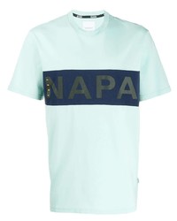 T-shirt à col rond imprimé vert menthe Napa Silver