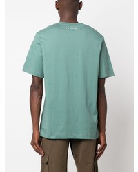 T-shirt à col rond imprimé vert menthe Oamc