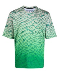 T-shirt à col rond imprimé vert menthe Off-White