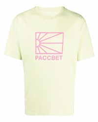 T-shirt à col rond imprimé vert menthe PACCBET