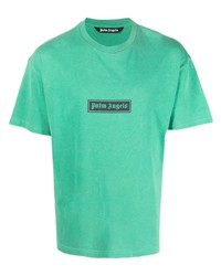 T-shirt à col rond imprimé vert menthe Palm Angels
