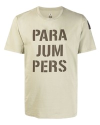 T-shirt à col rond imprimé vert menthe Parajumpers