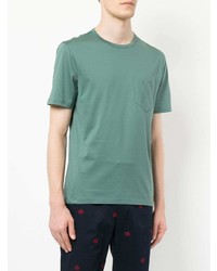 T-shirt à col rond imprimé vert menthe Gieves & Hawkes