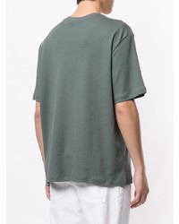 T-shirt à col rond imprimé vert menthe Emporio Armani