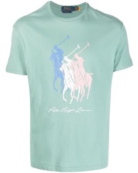 T-shirt à col rond imprimé vert menthe Polo Ralph Lauren