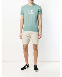 T-shirt à col rond imprimé vert menthe CP Company