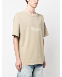 T-shirt à col rond imprimé vert menthe Enterprise Japan