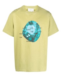 T-shirt à col rond imprimé vert menthe Song For The Mute