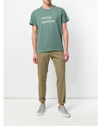 T-shirt à col rond imprimé vert menthe Cuisse De Grenouille