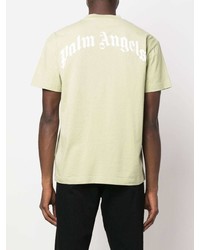T-shirt à col rond imprimé vert menthe Palm Angels