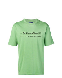 T-shirt à col rond imprimé vert menthe Thames