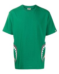 T-shirt à col rond imprimé vert A Bathing Ape