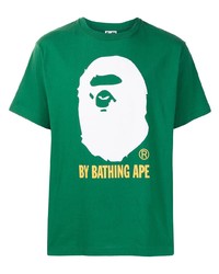 T-shirt à col rond imprimé vert A Bathing Ape