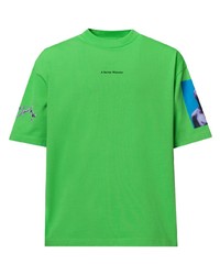 T-shirt à col rond imprimé vert A BETTER MISTAKE