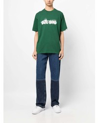 T-shirt à col rond imprimé vert AAPE BY A BATHING APE