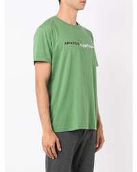 T-shirt à col rond imprimé vert OSKLEN