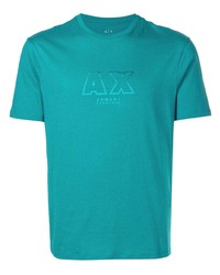 T-shirt à col rond imprimé vert Armani Exchange