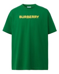 T-shirt à col rond imprimé vert Burberry