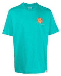 T-shirt à col rond imprimé vert Carhartt WIP