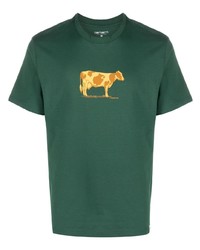 T-shirt à col rond imprimé vert Carhartt WIP