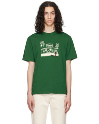 T-shirt à col rond imprimé vert Carne Bollente