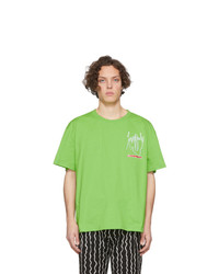 T-shirt à col rond imprimé vert Charles Jeffrey Loverboy