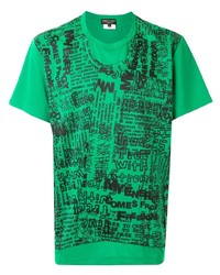 T-shirt à col rond imprimé vert Comme Des Garcons Homme Plus