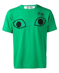 T-shirt à col rond imprimé vert Comme Des Garcons Play
