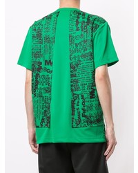 T-shirt à col rond imprimé vert Comme Des Garcons Homme Plus