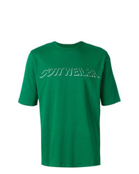 T-shirt à col rond imprimé vert Cottweiler