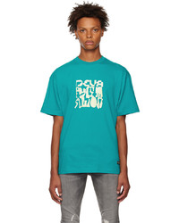 T-shirt à col rond imprimé vert DEVÁ STATES