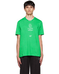 T-shirt à col rond imprimé vert Doublet