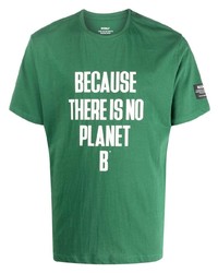 T-shirt à col rond imprimé vert ECOALF