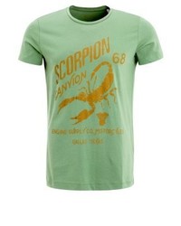 T-shirt à col rond imprimé vert Esprit
