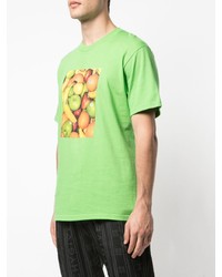 T-shirt à col rond imprimé vert Supreme