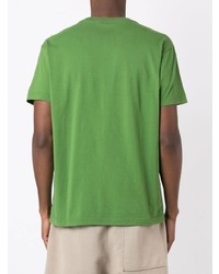 T-shirt à col rond imprimé vert OSKLEN