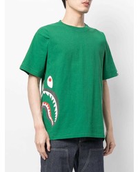 T-shirt à col rond imprimé vert A Bathing Ape