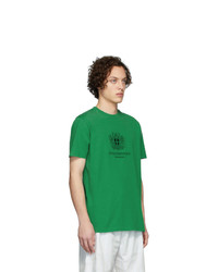 T-shirt à col rond imprimé vert Han Kjobenhavn