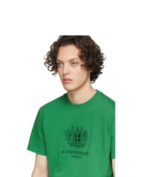 T-shirt à col rond imprimé vert Han Kjobenhavn