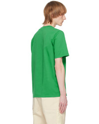 T-shirt à col rond imprimé vert Moncler