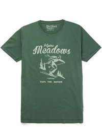 T-shirt à col rond imprimé vert Hartford