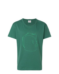 T-shirt à col rond imprimé vert Jijibaba