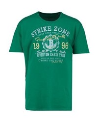 T-shirt à col rond imprimé vert Kitaro