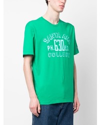 T-shirt à col rond imprimé vert Champion