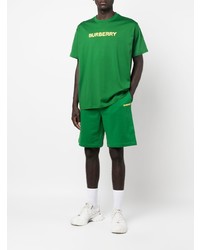 T-shirt à col rond imprimé vert Burberry