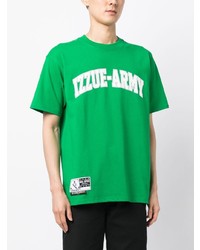 T-shirt à col rond imprimé vert Izzue